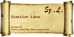Szattler Léna névjegykártya